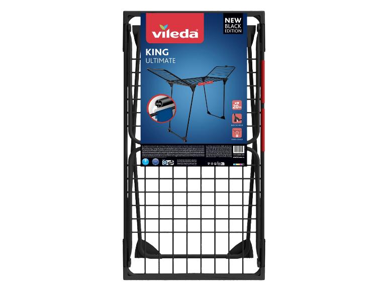 Sušák na prádlo King Ultimate v černé edici, s 20m sušicí plochou a XXL tyčemi.