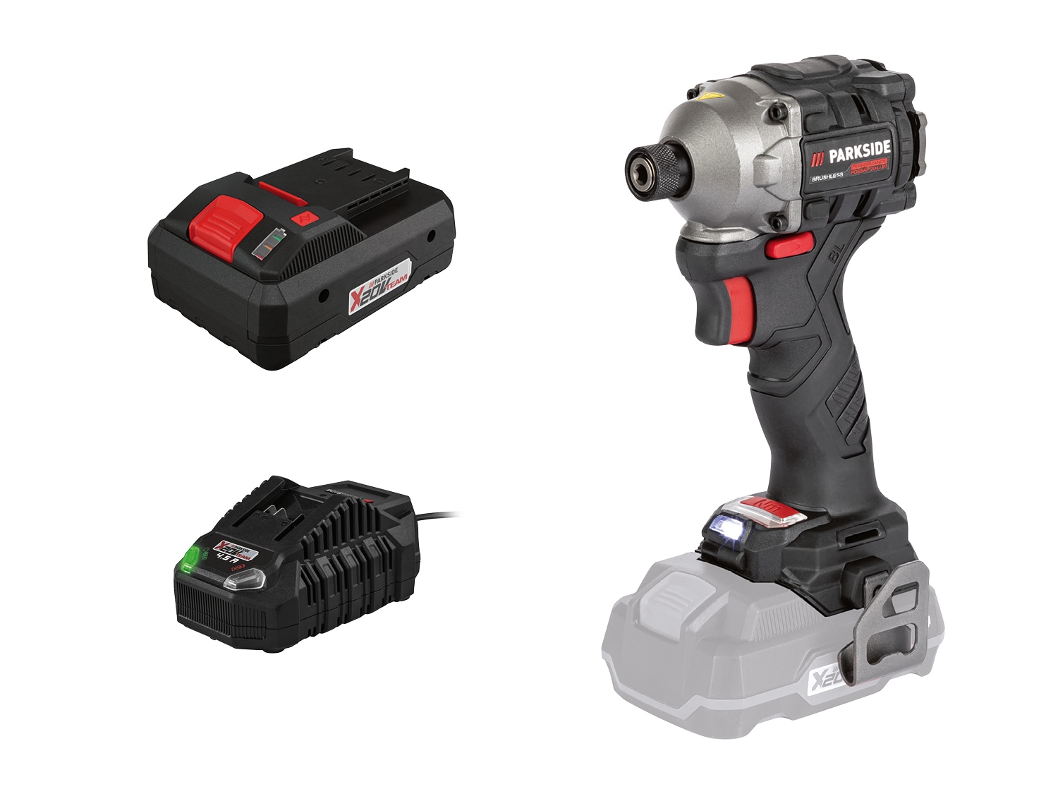 PARKSIDE PERFORMANCE® Aku rázový utahovák PDSSAP 20-Li B3, Smart 4 Ah