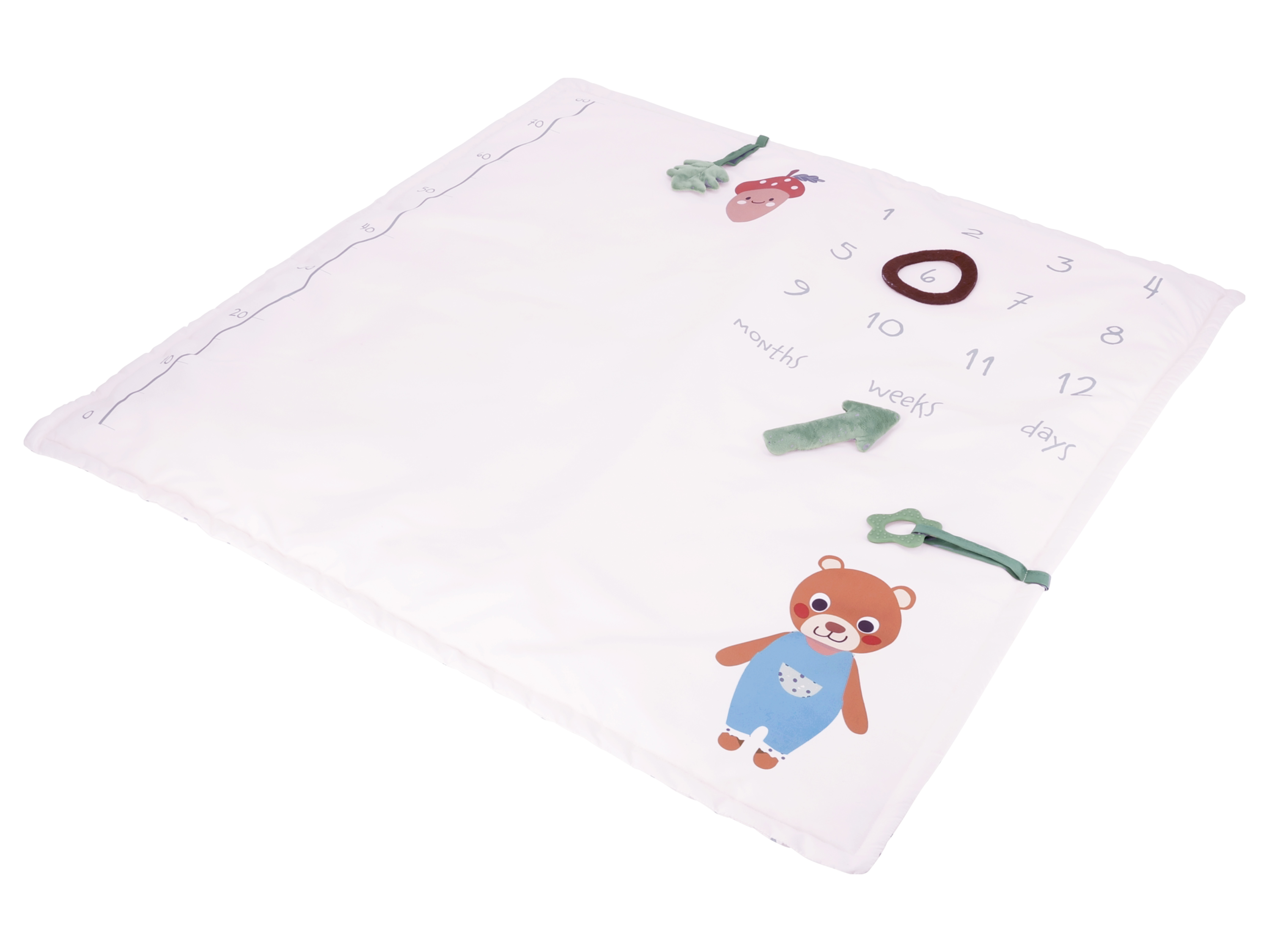 lupilu® Dětská deka s milníky, 90 x 90 cm (béžová/unisex)