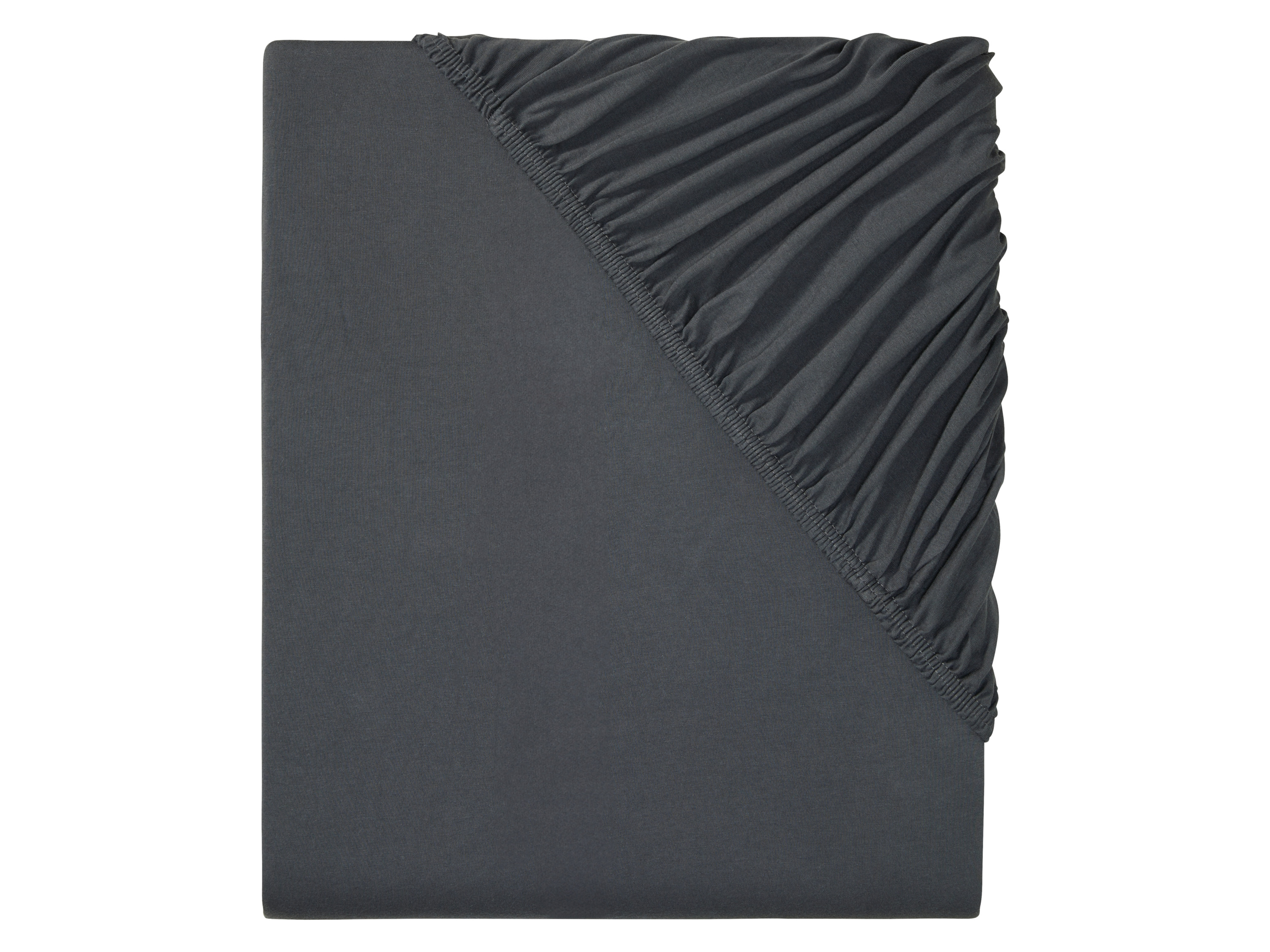 Livarno home Žerzejové napínací prostěradlo, 180-200 x 200 (tmavě šedá)