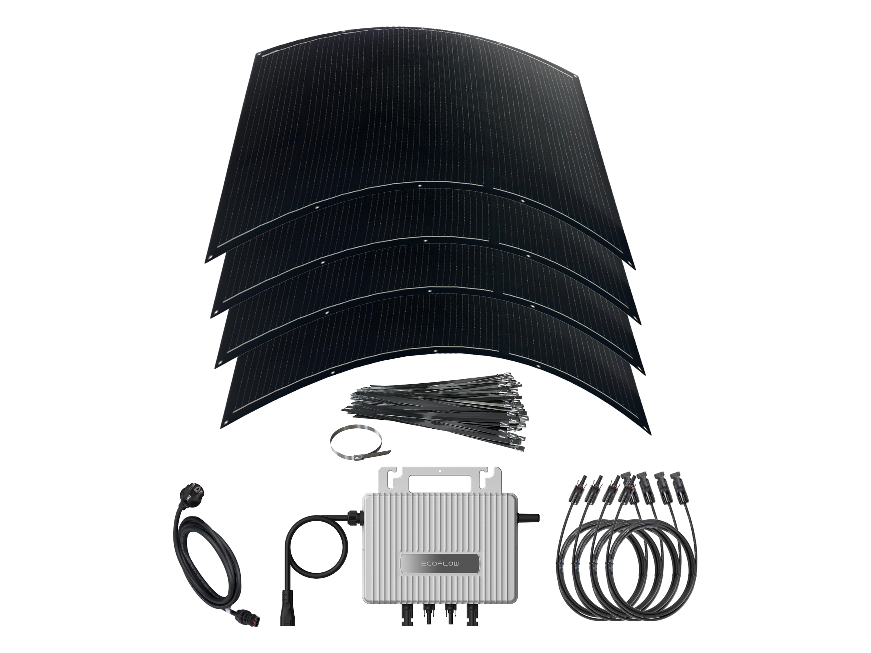 Vale Gmbh Balkonová elektrárna s flexibilními solárními moduly Ecoflow 900 Wp / 800 W