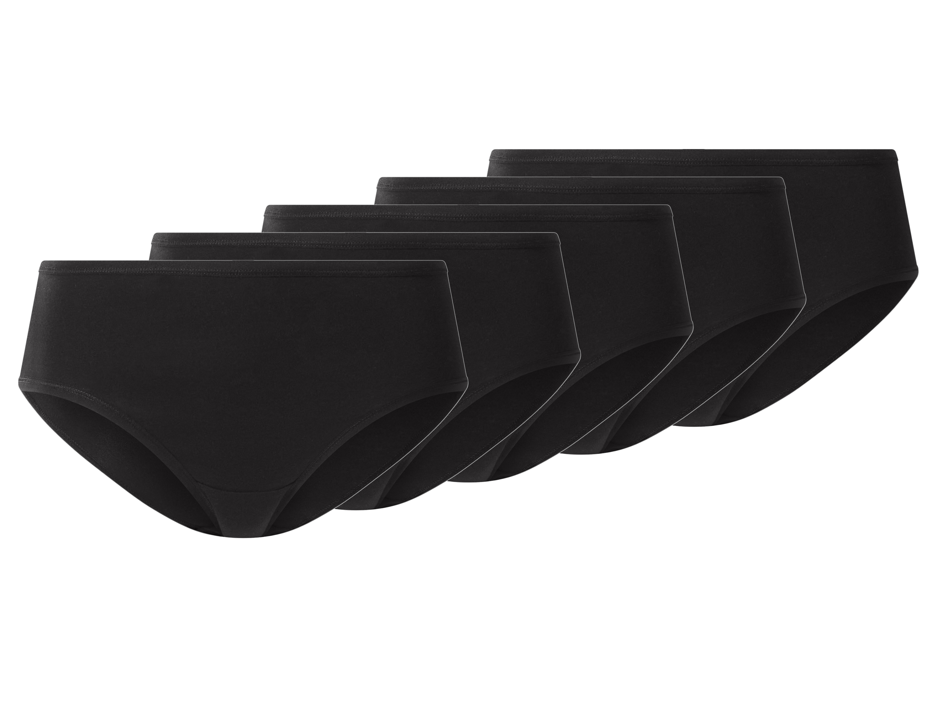 esmara® Dámské kalhotky Hipster, 5 kusů (černá, Xs(32/34))