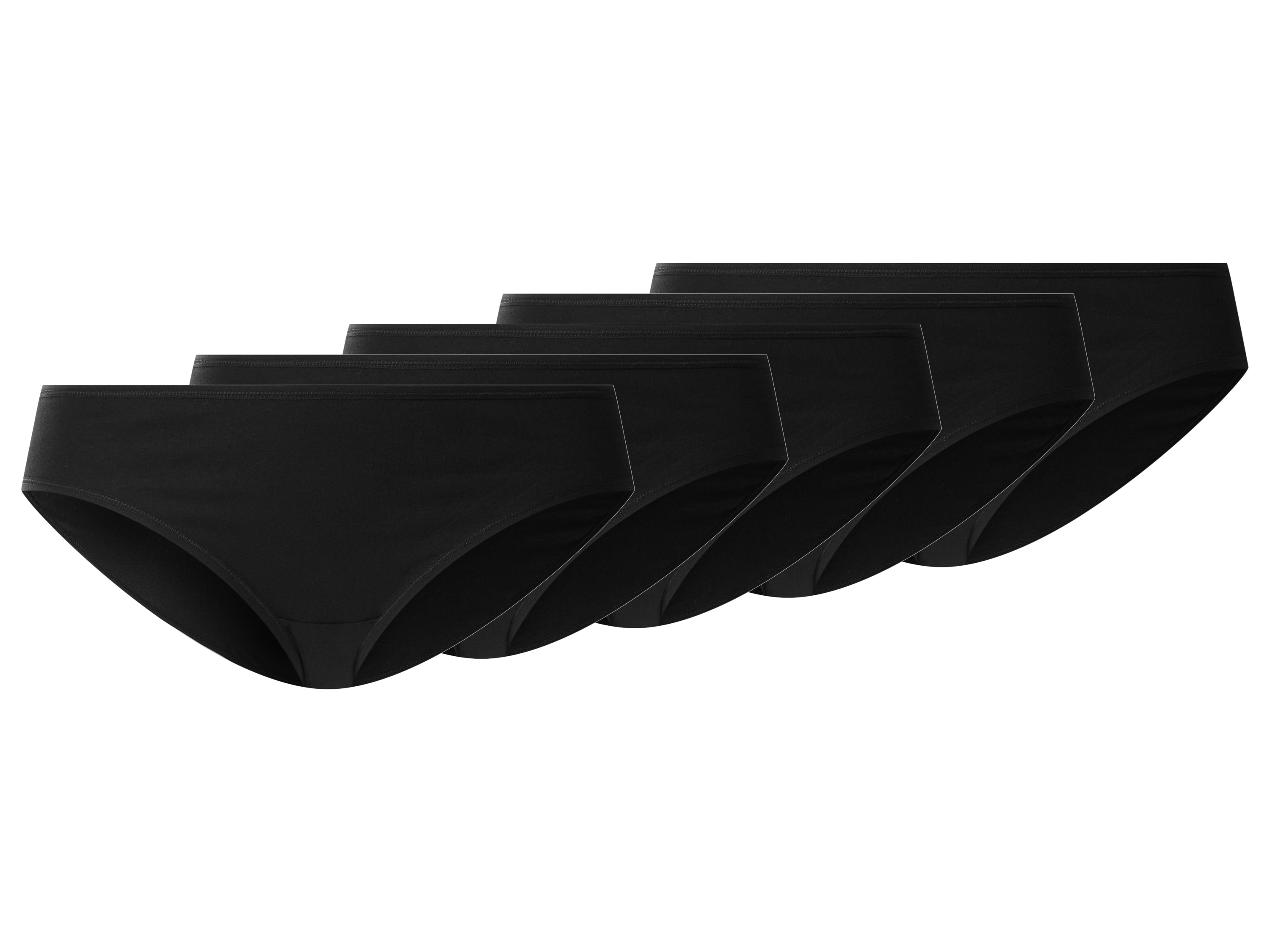 esmara® Dámské kalhotky Xxl, 5 kusů (černá, 3Xl(56/58))