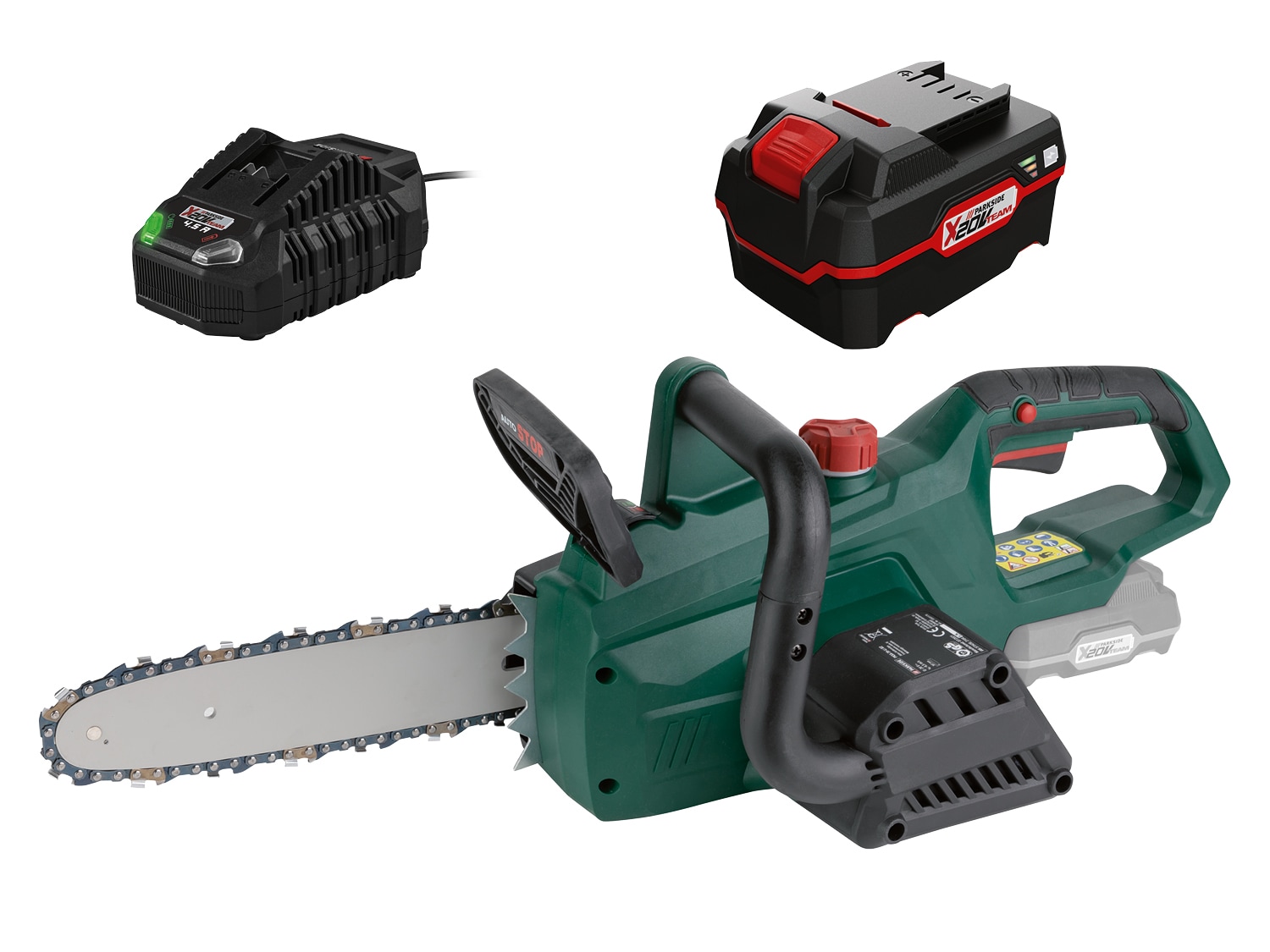 PARKSIDE® PARKSIDE Aku řetězová pila PKSA 20-Li B2, 4 Ah