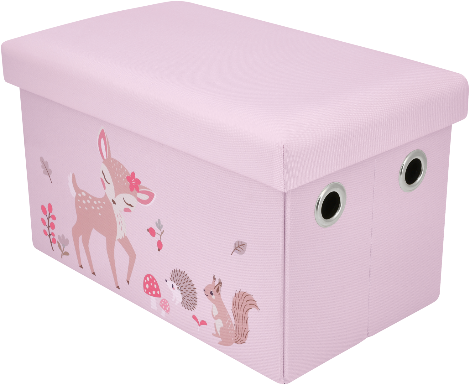Lupilu® Lavice s úložným prostorem, 30 x 50 x 30 cm (světle růžová)