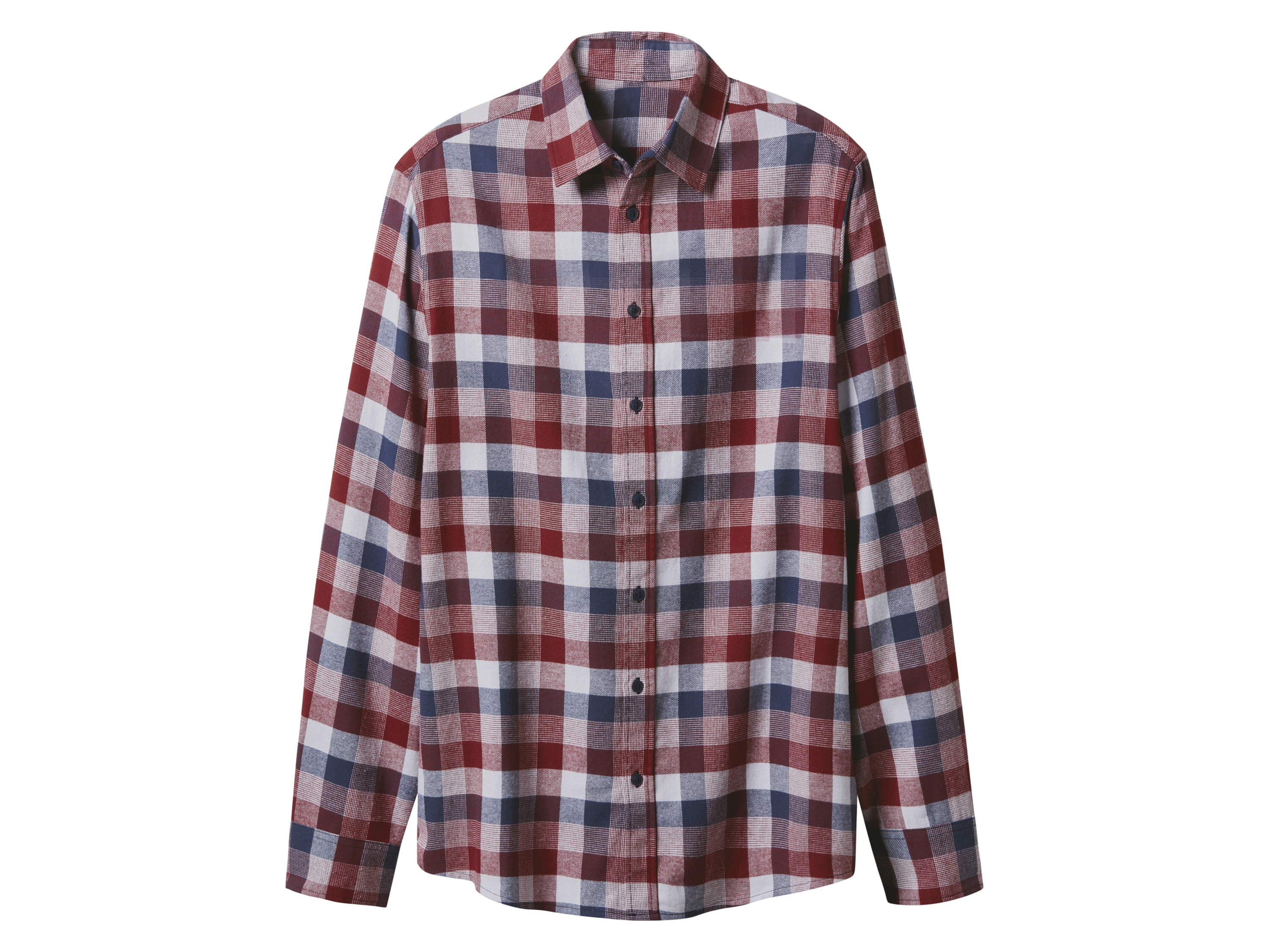 esmara Men Pánská flanelová volnočasová košile (kostka / navy modrá / červená / bílá, XL (43/44))