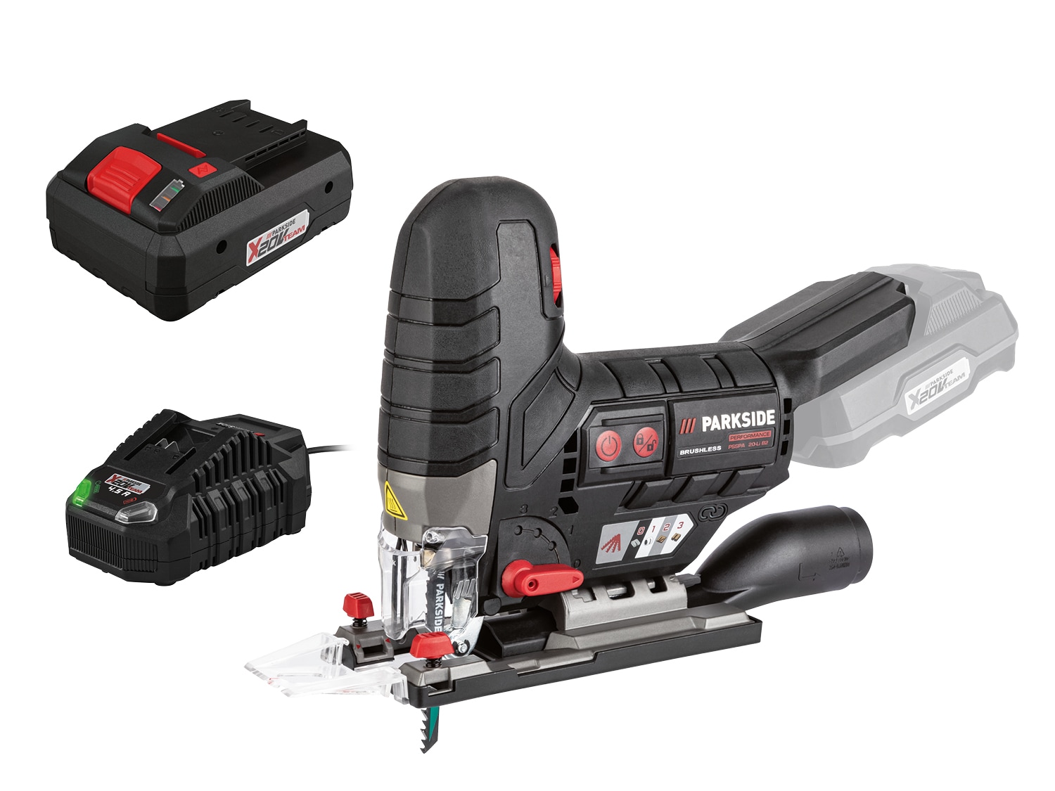 PARKSIDE PERFORMANCE® Aku přímočará pila PSSPA 20-Li C3, Smart 4 Ah