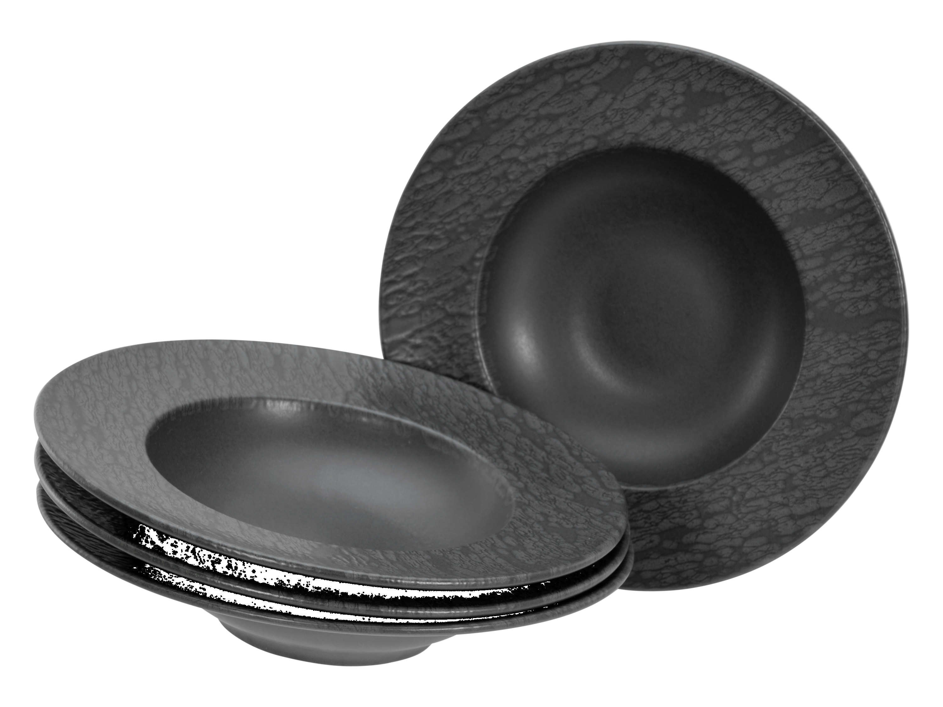 Creatable Jídelní servis Schiefer Black (4dílná sada talířů)