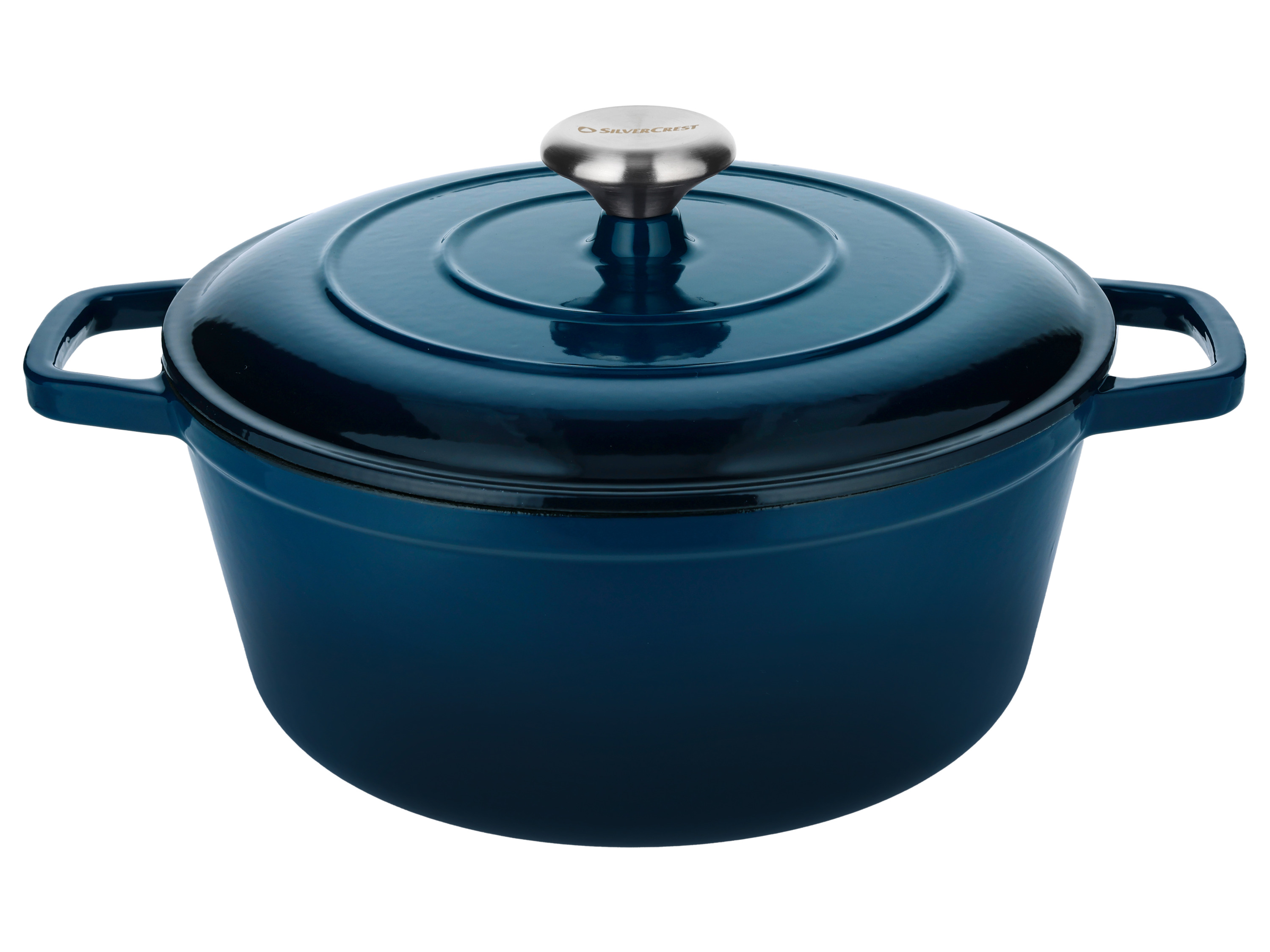 Silvercrest® Litinový hrnec Premium, Ø 27 cm / 5,6 l (modrá)