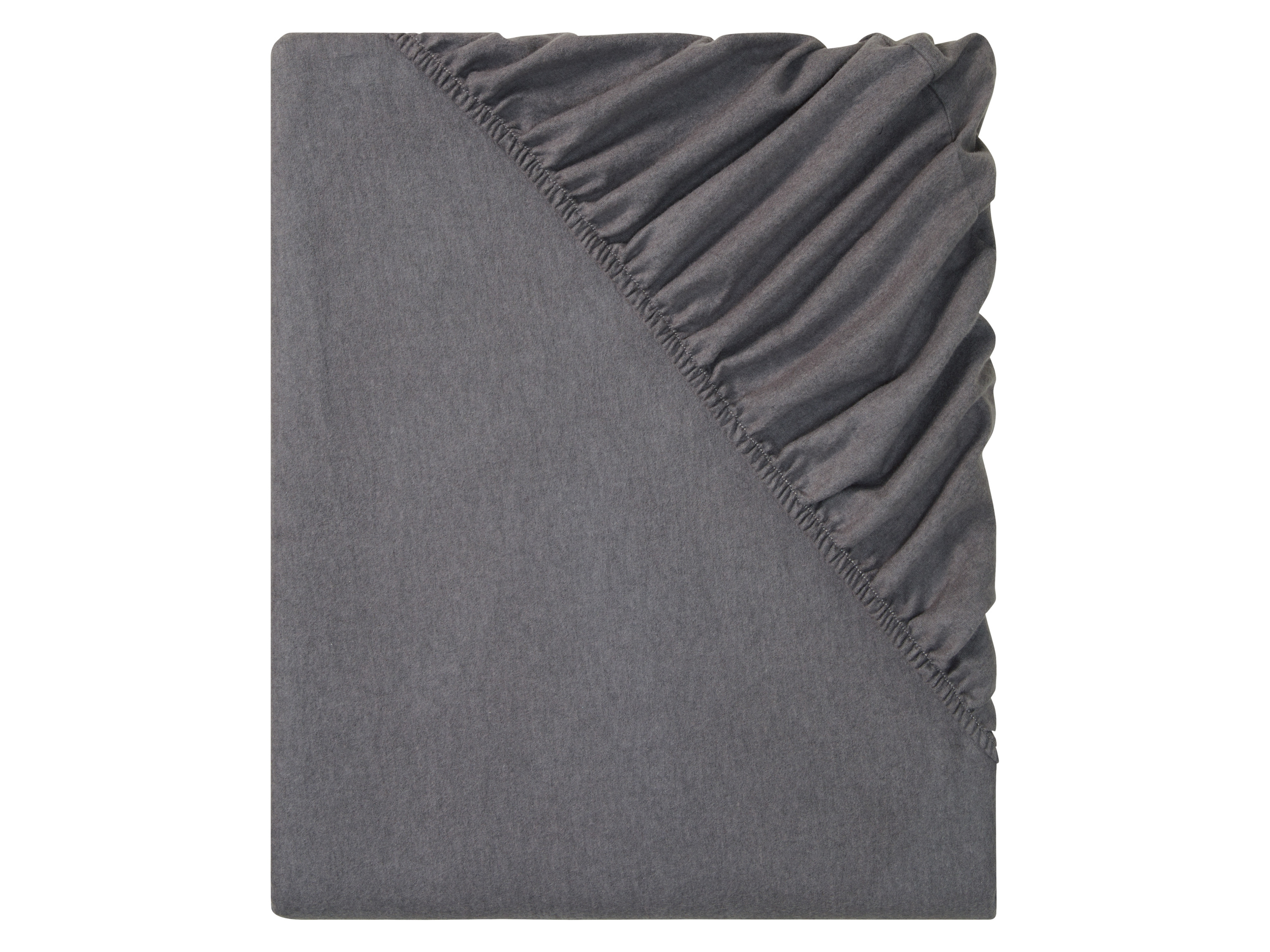 Livarno home Napínací prostěradlo z jemného flanelu, 90–100 x 200 cm (tmavě šedá)