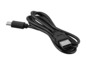 Černý USB kabel s konektorem USB-A a USB-C.