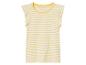 Žluté pruhované tričko s volánky