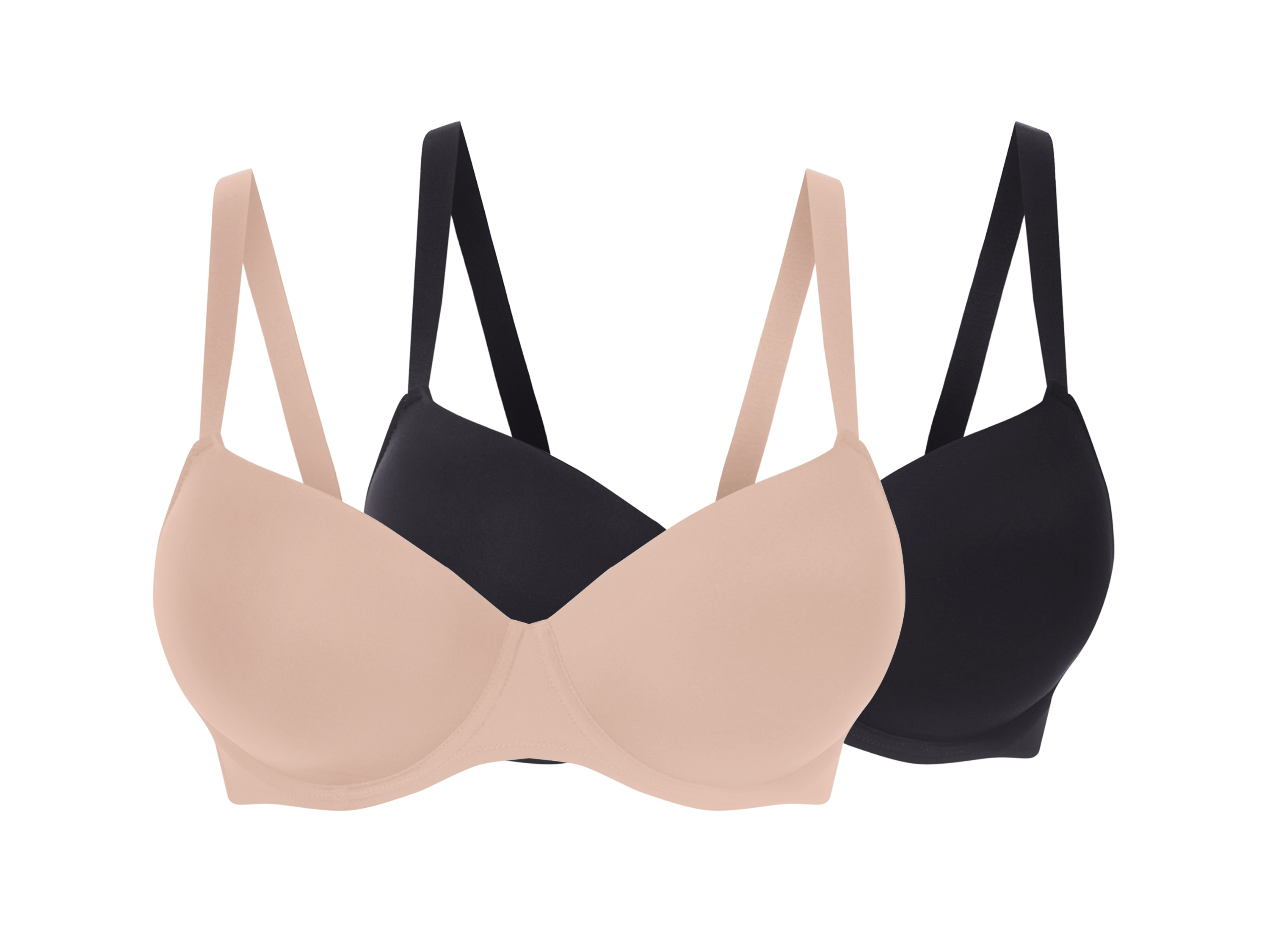 Esmara® Dámská podprsenka Xxl, 2 kusy (černá/béžová, 95D)