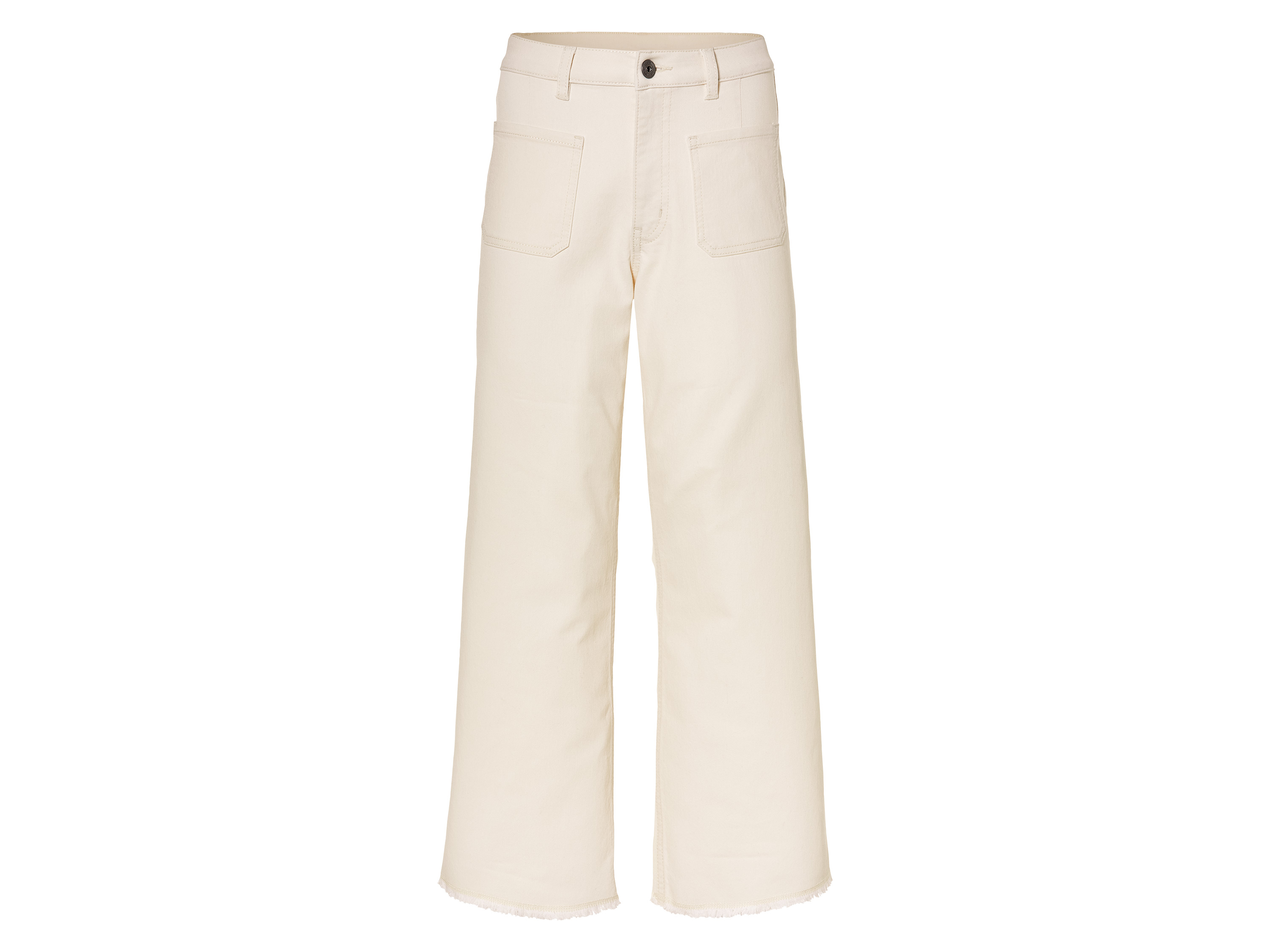 esmara® Dámské džíny "Wide Leg", 7/8 délka (44, bílá)