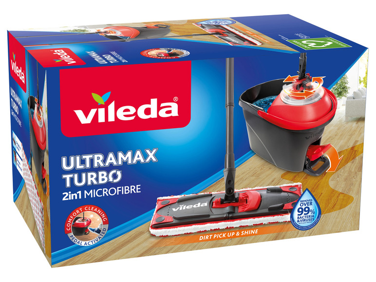 Vileda Ultramax Turbo 2v1 mikrovláknový mop s kbelíkem.