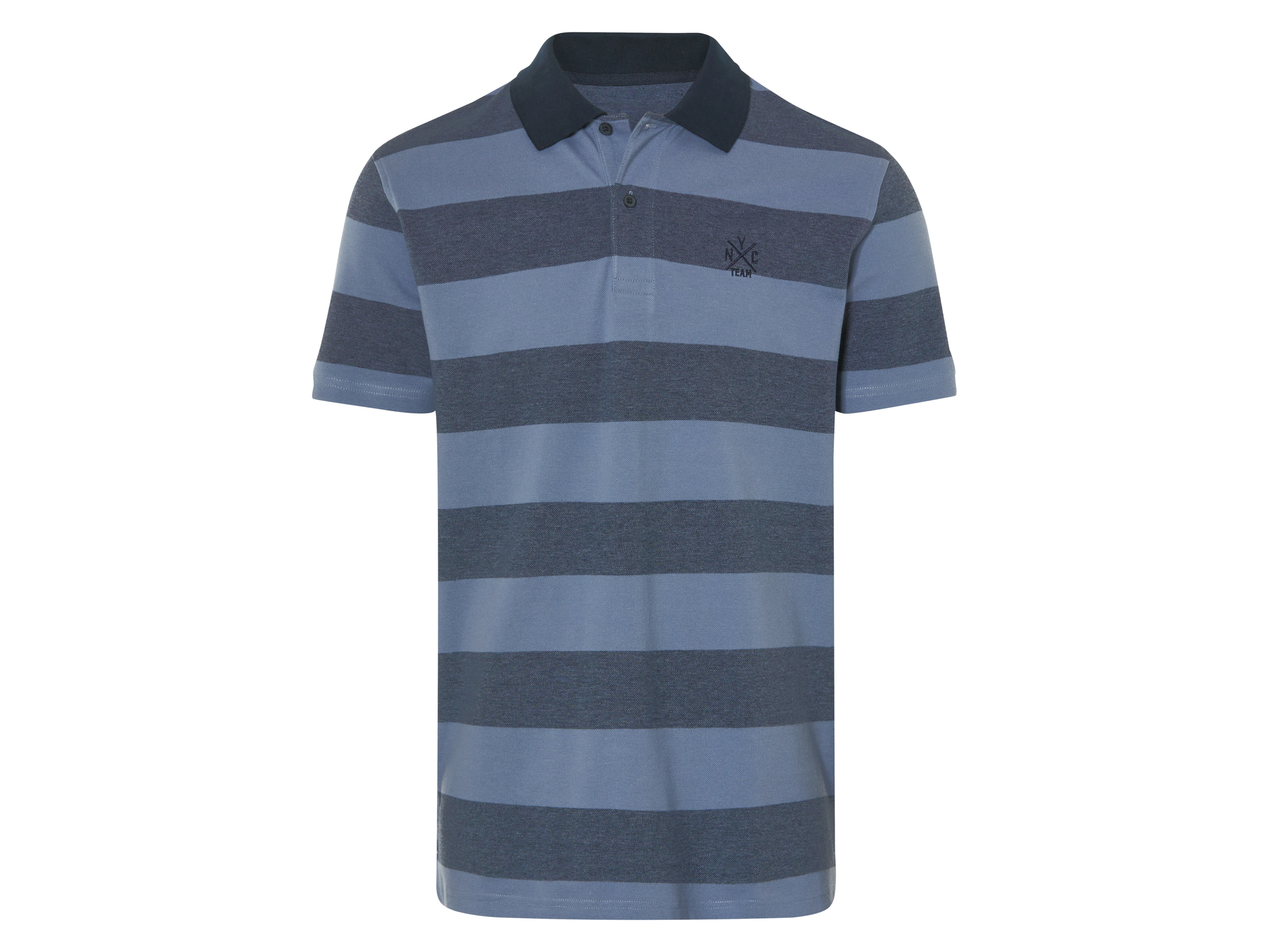 Livergy® Pánské polotriko (pruhy/modrá, XXL (60/62))