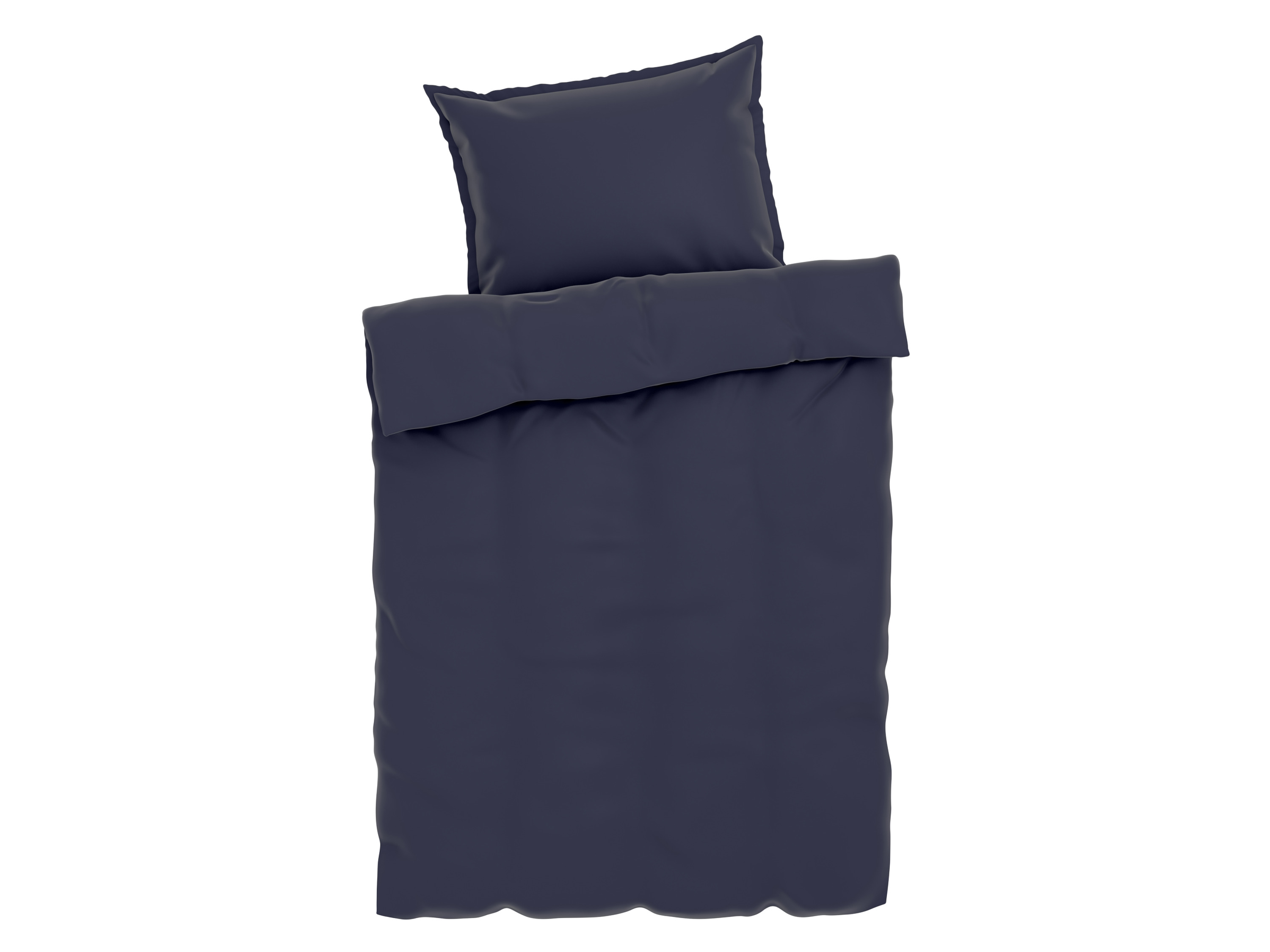 Livarno home Saténové ložní povlečení, 140 x 200 cm, 70 x 90 cm (modrá)