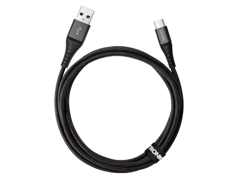  Zobrazit na celou obrazovku TRONIC® Nabíjecí a datový kabel USB-C, 1,8 m, textilní, 480 Mbps - Obrázek 3