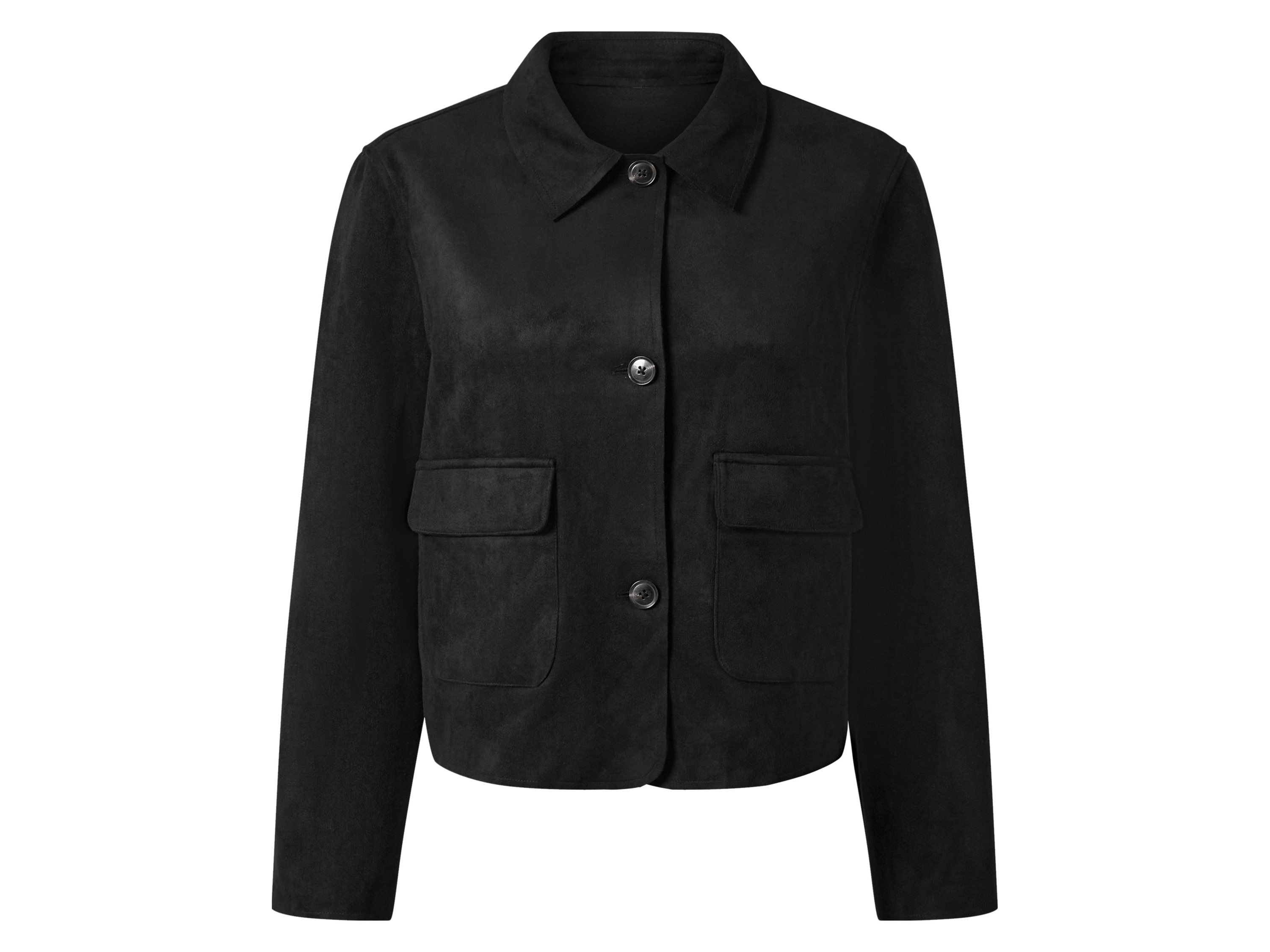 esmara® Dámská velurová bunda (černá, S(36/38))