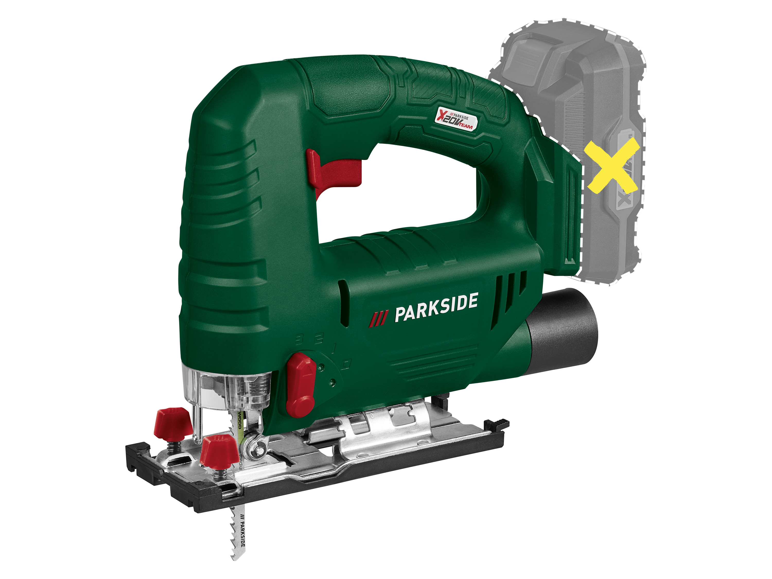 Parkside® Aku přímočará pila Psta 20-Li A1 – bez akumulátoru a nabíječky