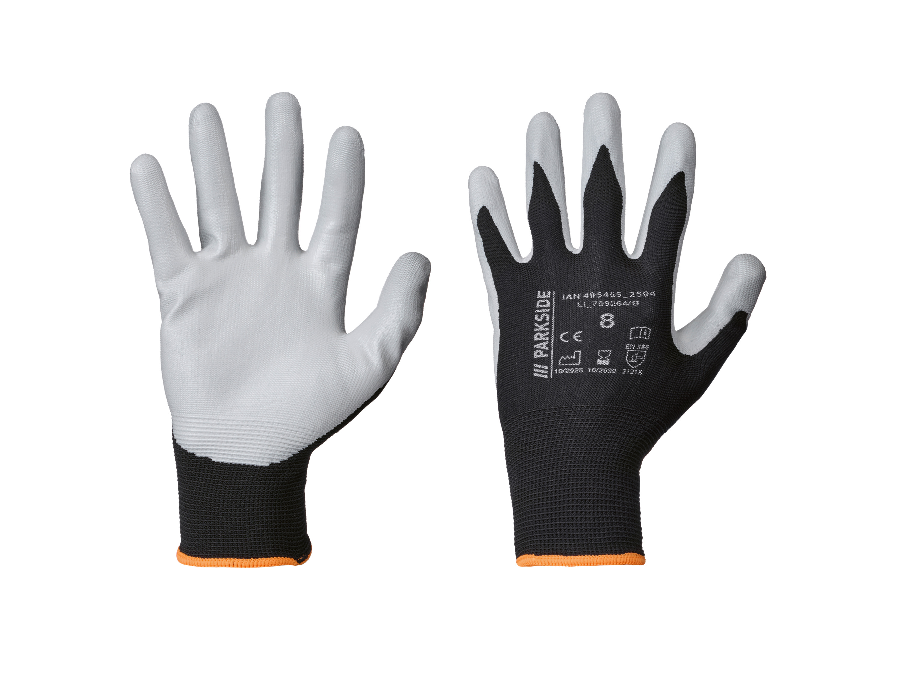 Parkside® Pracovní rukavice, 3 páry (Nano Flex, 8)