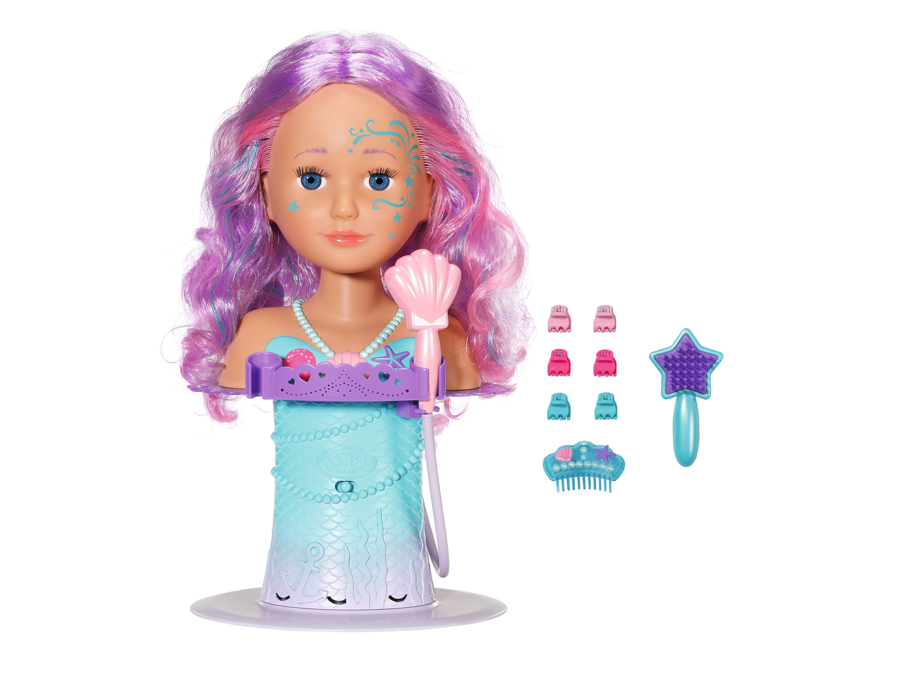 BABY born Česací hlava Starší sestřička Česací hlava Mořská víla