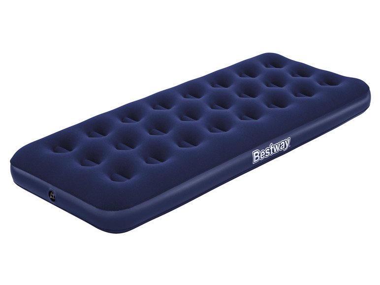 Modrý nafukovací matrace Bestway pro kempování.