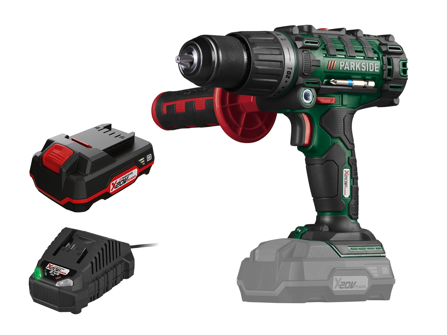 PARKSIDE® Aku příklepová vrtačka 3 v 1 PSBSA 20-Li C3, 2 Ah