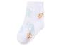 Bílá ponožka s motivem slunce a zvířátek