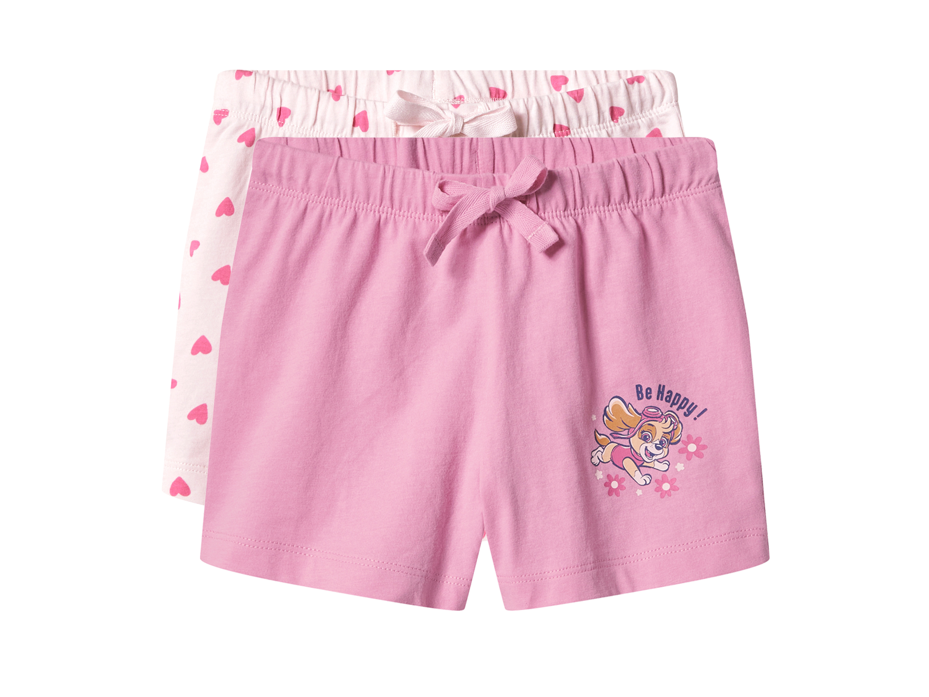 Dětské kraťasy, 2 kusy (růžová, 110/116)