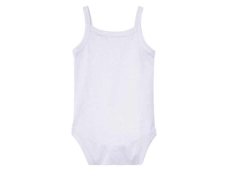 Bílý bezrukávkový body pro miminka.