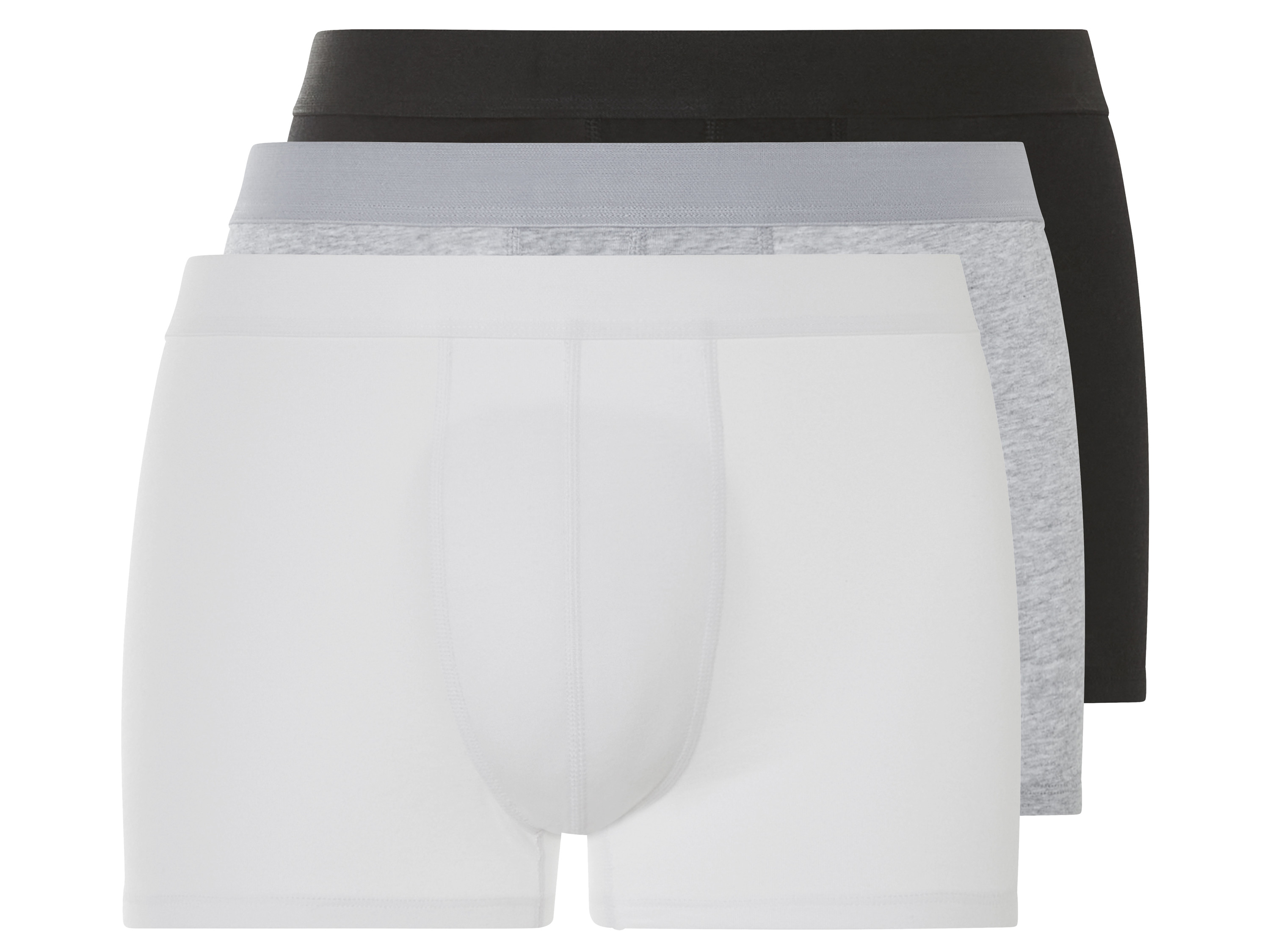 Livergy® Pánské boxerky, 3 kusy (černá/šedá/bílá, 6/L)