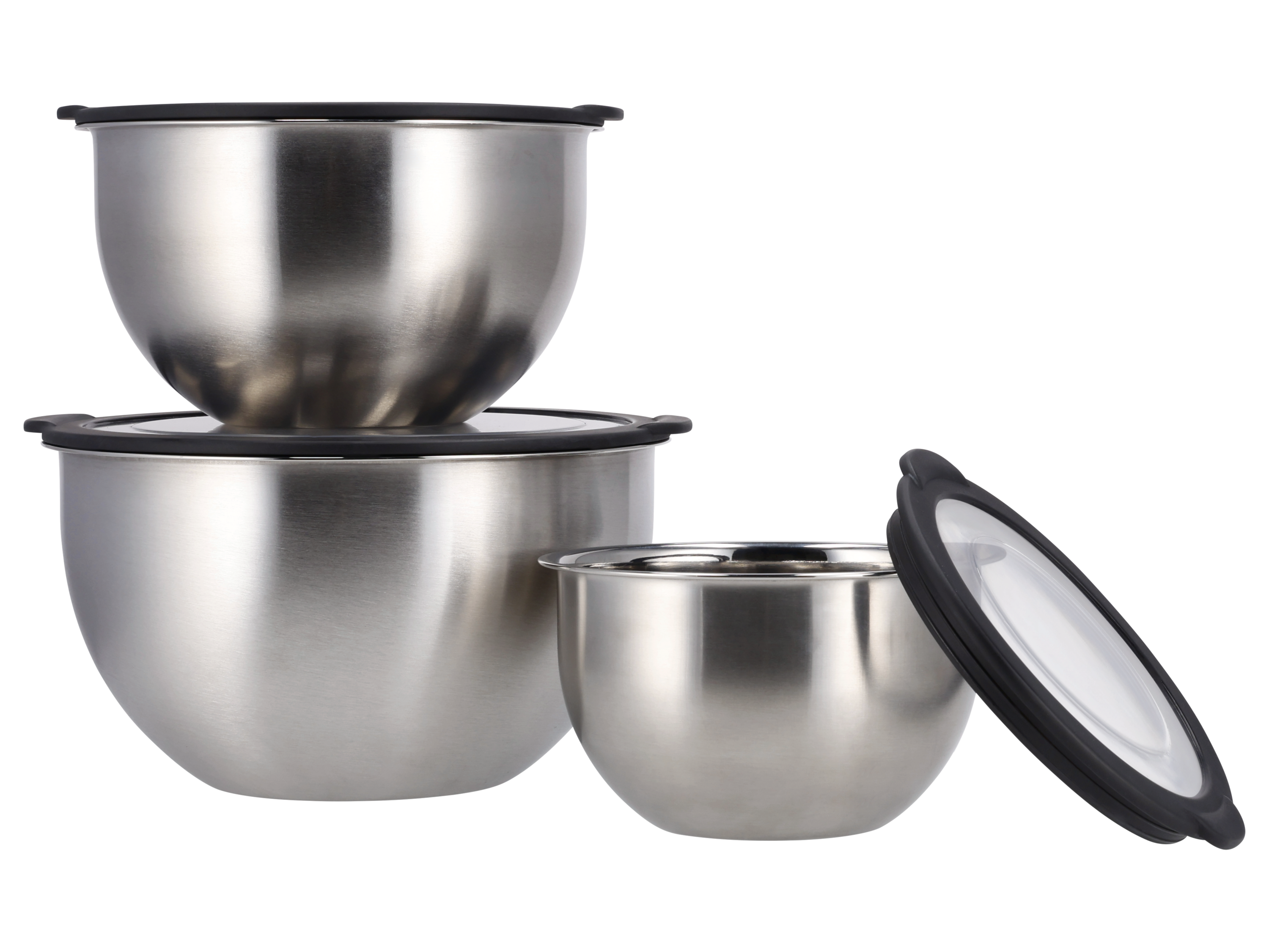 Silvercrest® Sada mís z nerezové oceli (sada univerzálních vík)