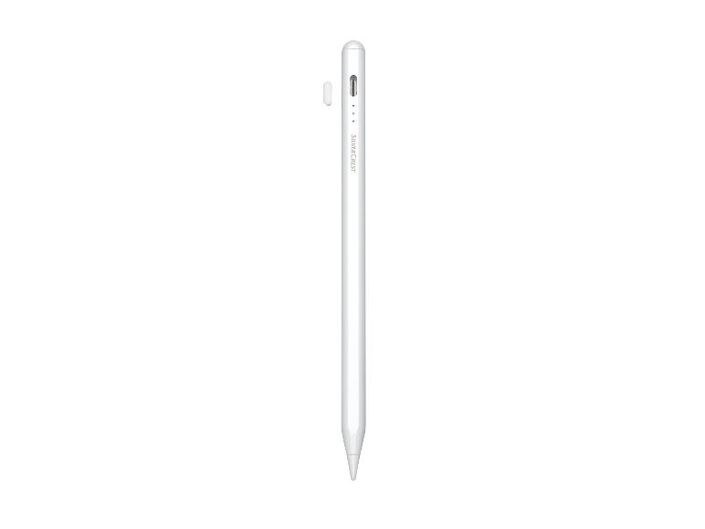 Bílý stylus SilverCrest s náhradním hrotem.