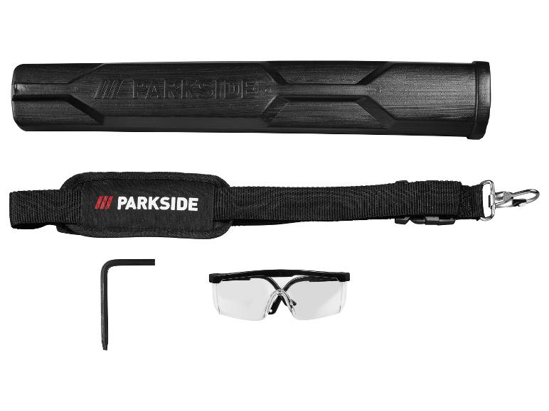 Parkside pouzdro, popruh a ochranné brýle.