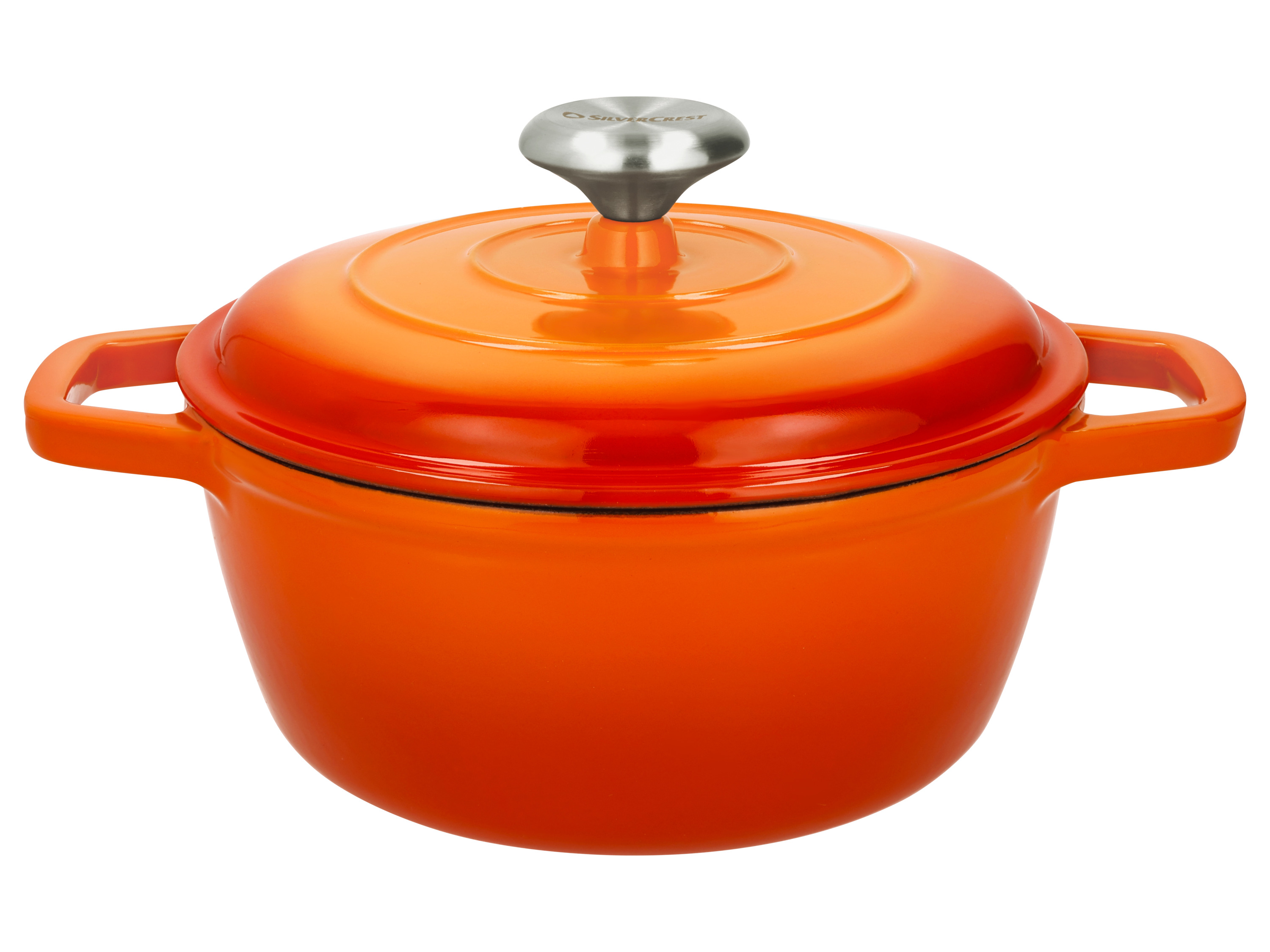 Silvercrest® Litinový hrnec Premium, Ø 21 cm / 2,8 l (oranžová)