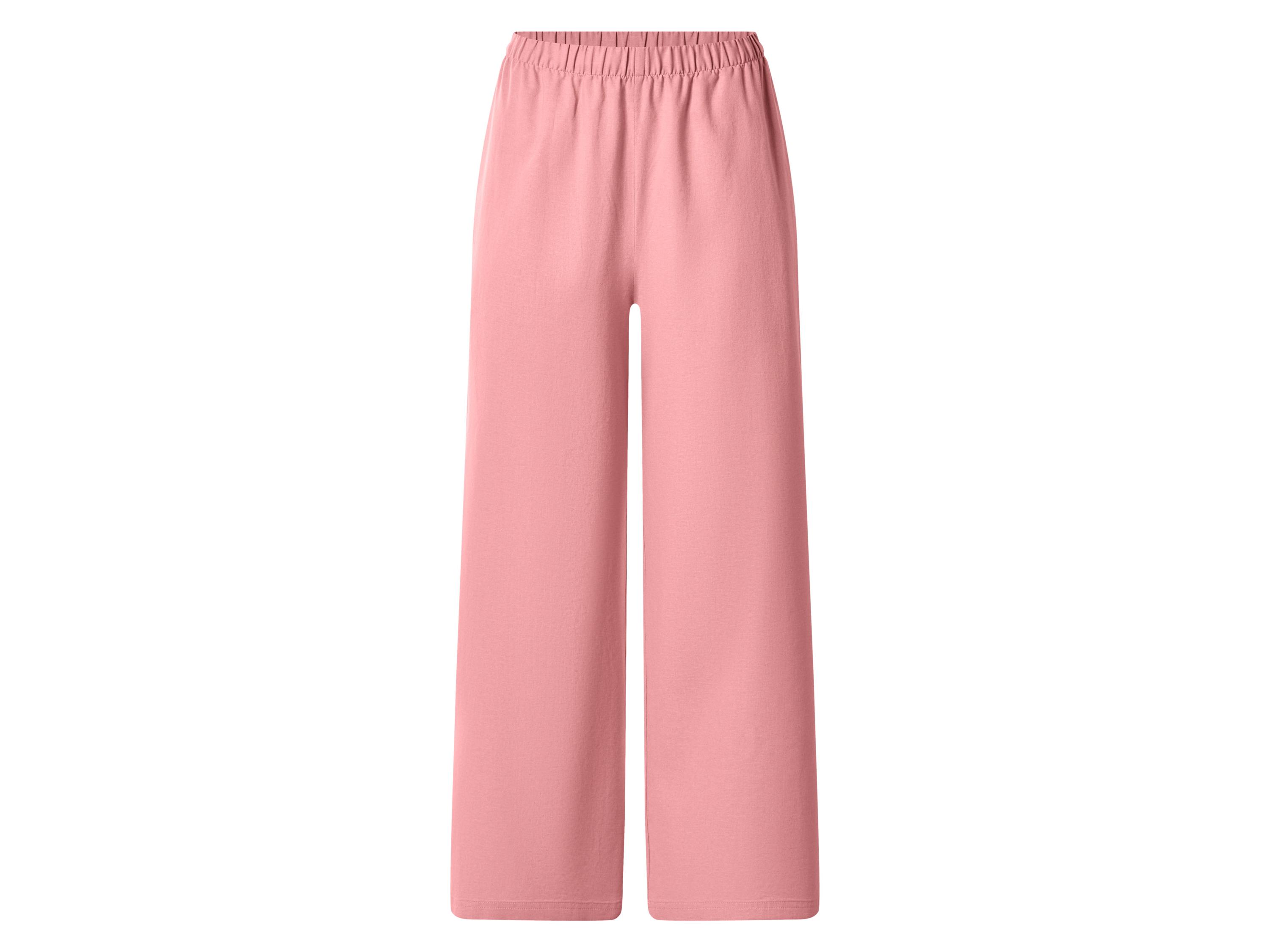 Esmara® Dámské kalhoty s podílem lnu "Wide Leg" (světle růžová, Xs(32/34))