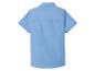 Krátkorukávová modrá košile, zadní strana.