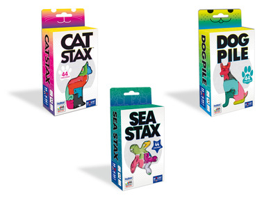 HUCH! Logická hra »Cat Stax« / »Dog Pile« / »Sea Stax«