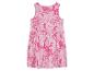 Letní šaty pro holčičky, růžový tropický vzor.