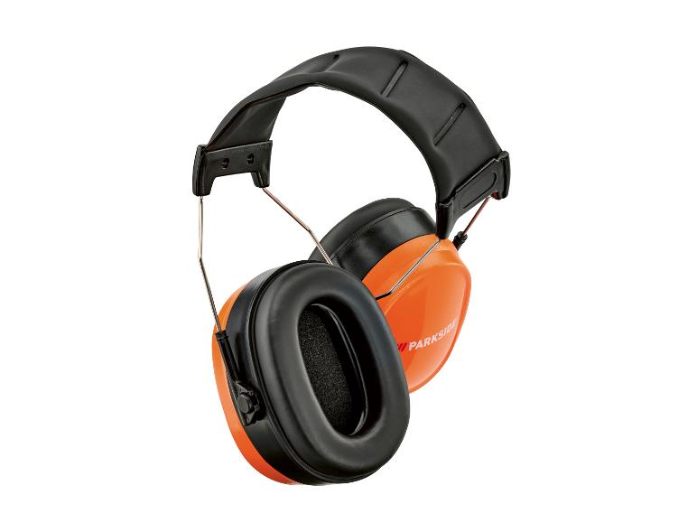 Oranžová sluchátka Parkside pro ochranu sluchu