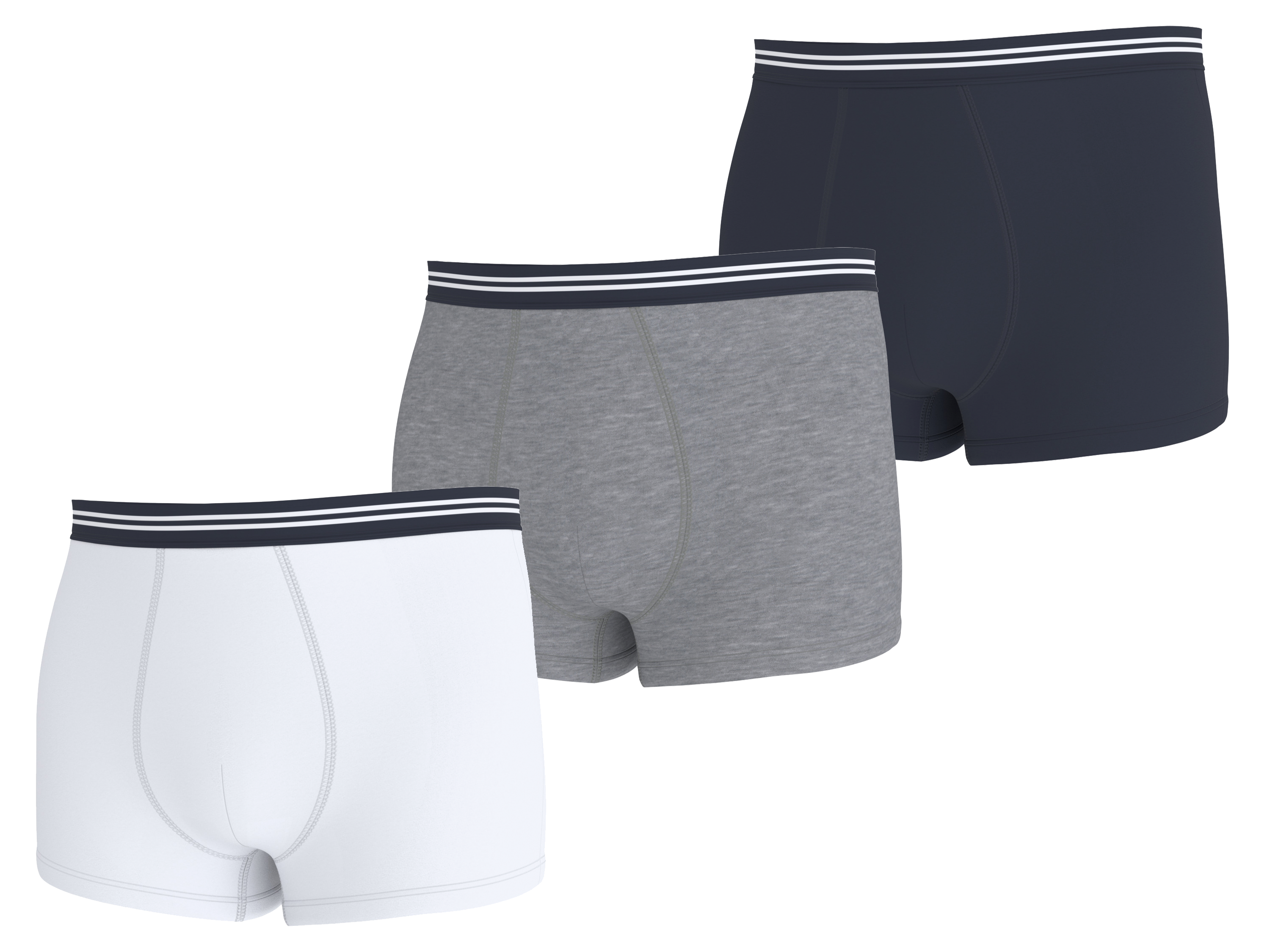 Esmara MEN Pánské boxerky, 3 kusy (navy modrá / bílá / šedá, 7/Xl)