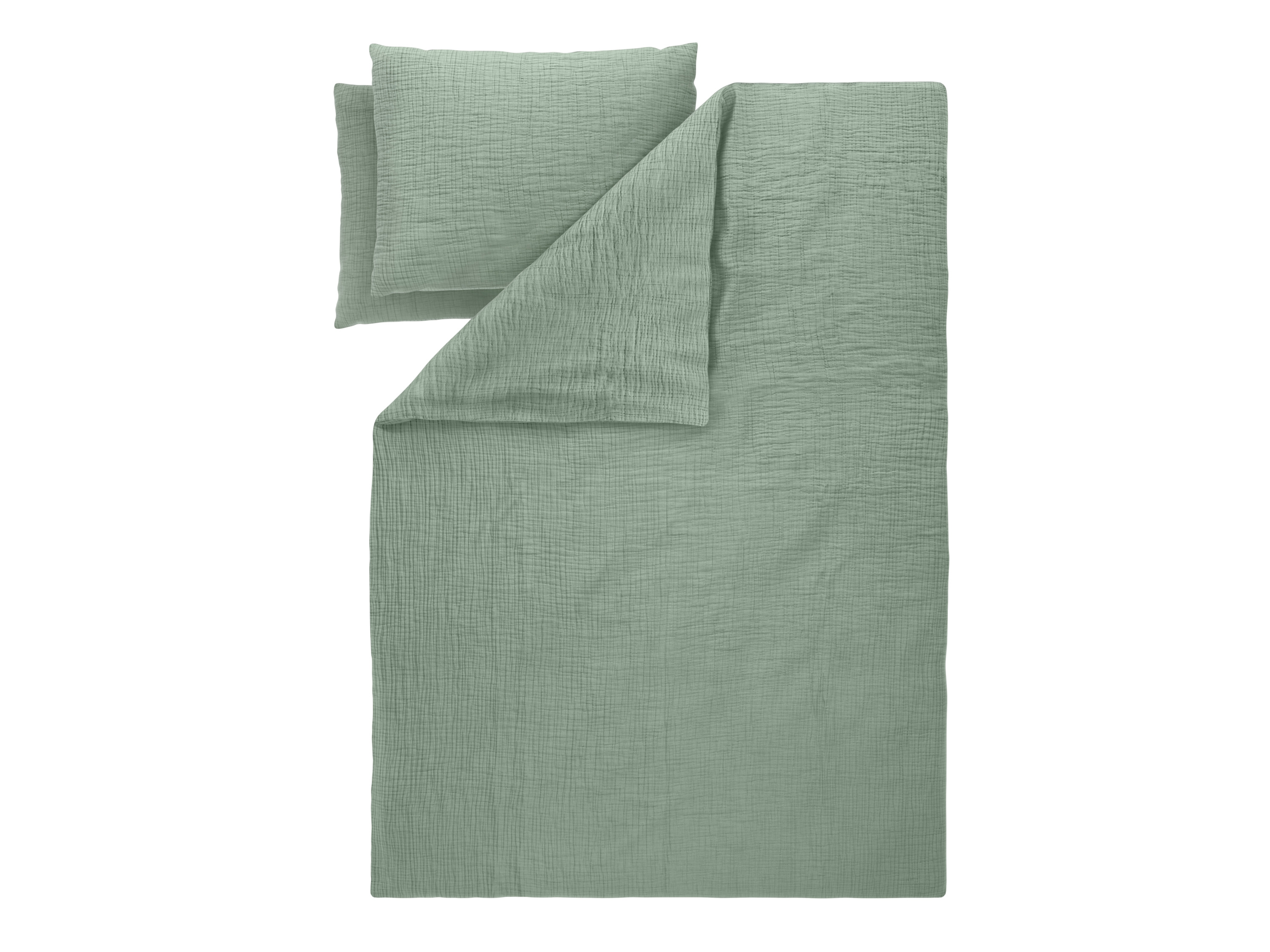 Livarno® Mušelínové ložní povlečení, 200 x 220 cm, 70 x 90 cm (zelená)