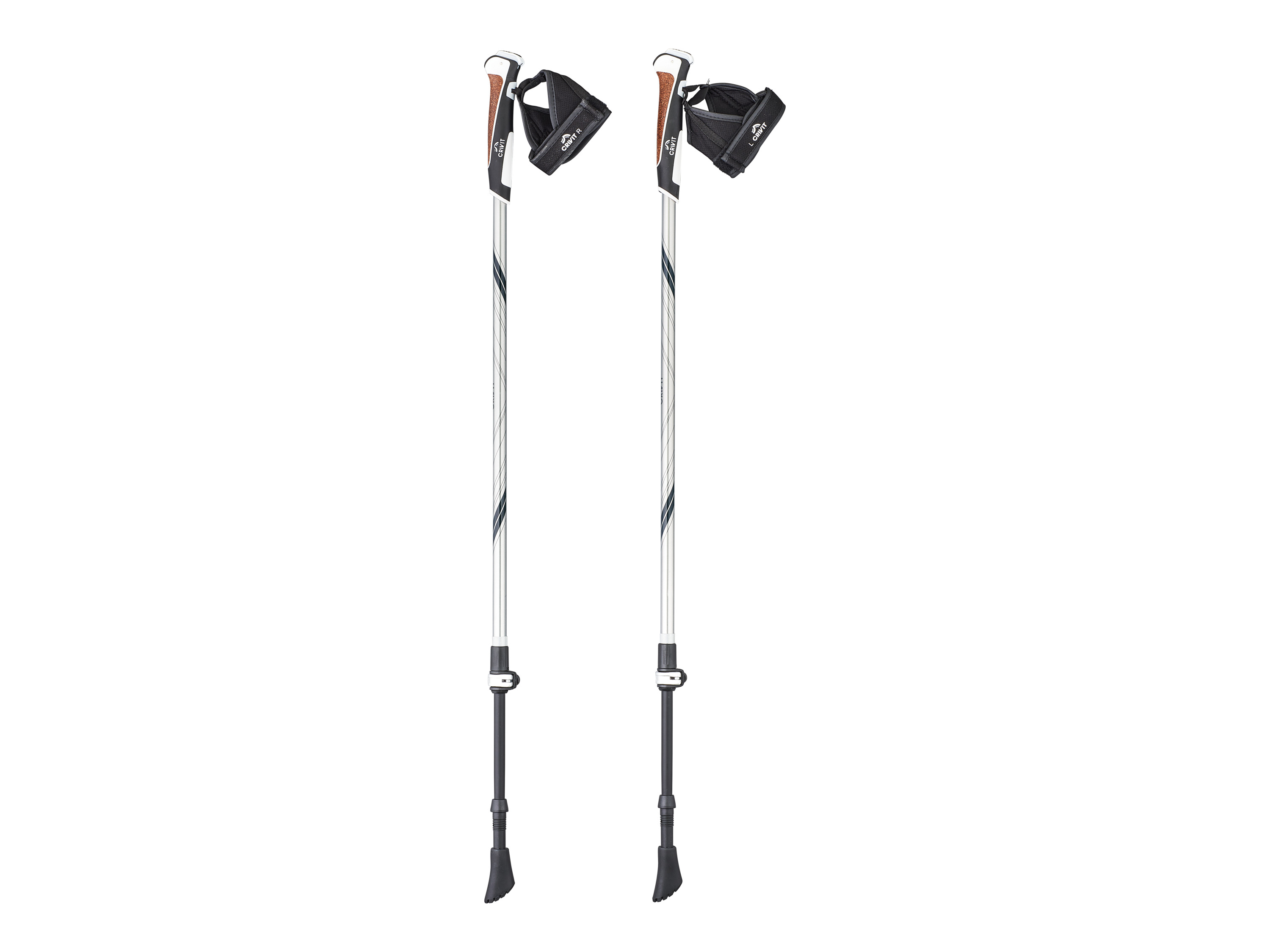 Crivit Karbonové hole na Nordic Walking (černá/šedá)