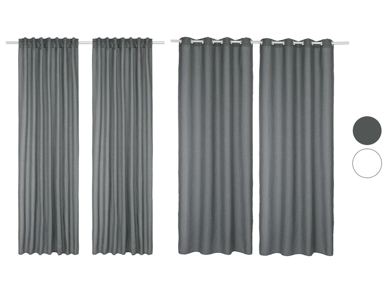  Zobrazit na celou obrazovku LIVARNO home Závěs, 135 x 254 cm, 2 kusy - Obrázek 1