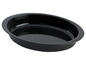 Oválná černá forma na pečení.