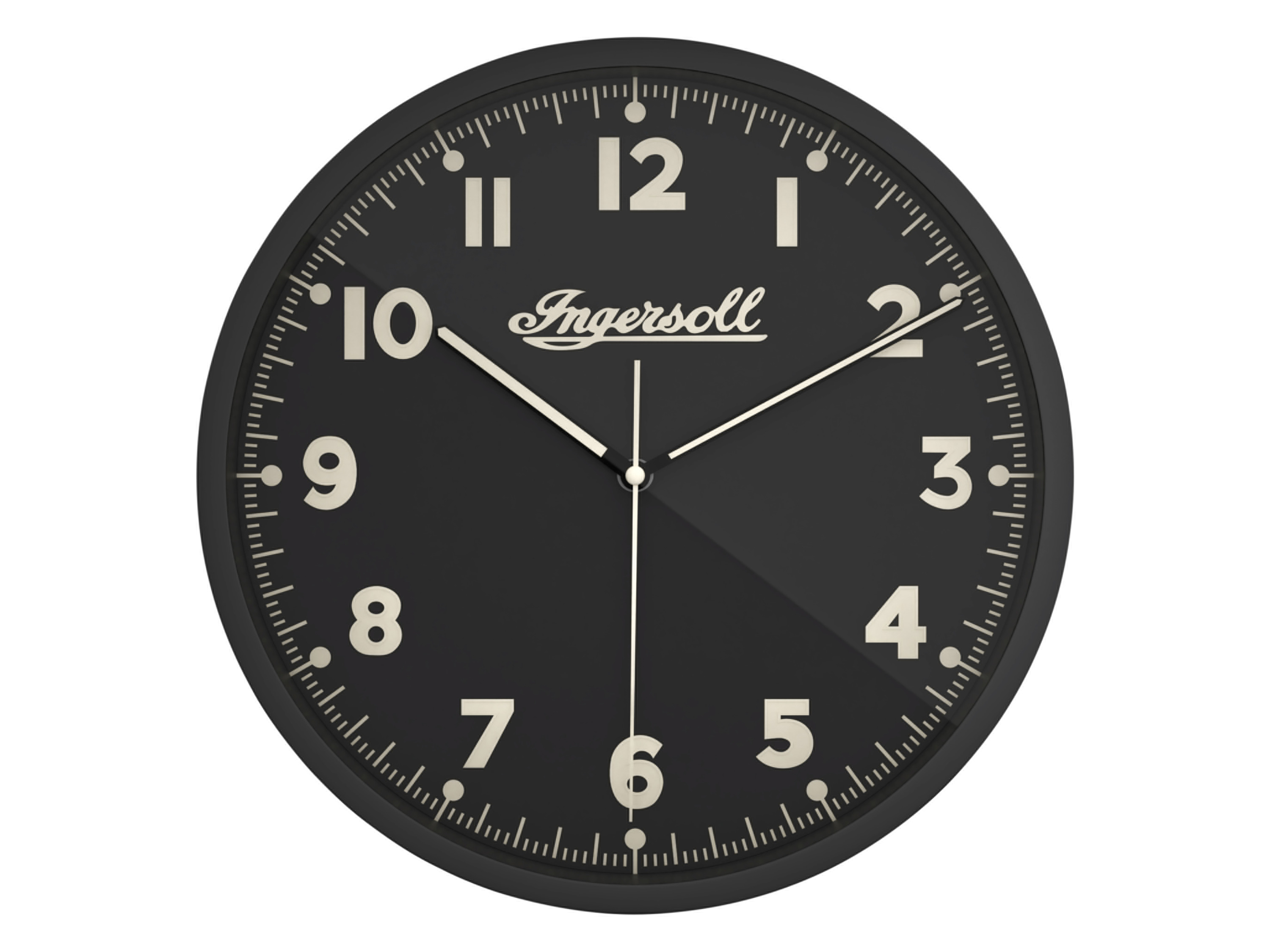 Ingersoll Nástěnné hodiny, Ø 30 cm (černá)
