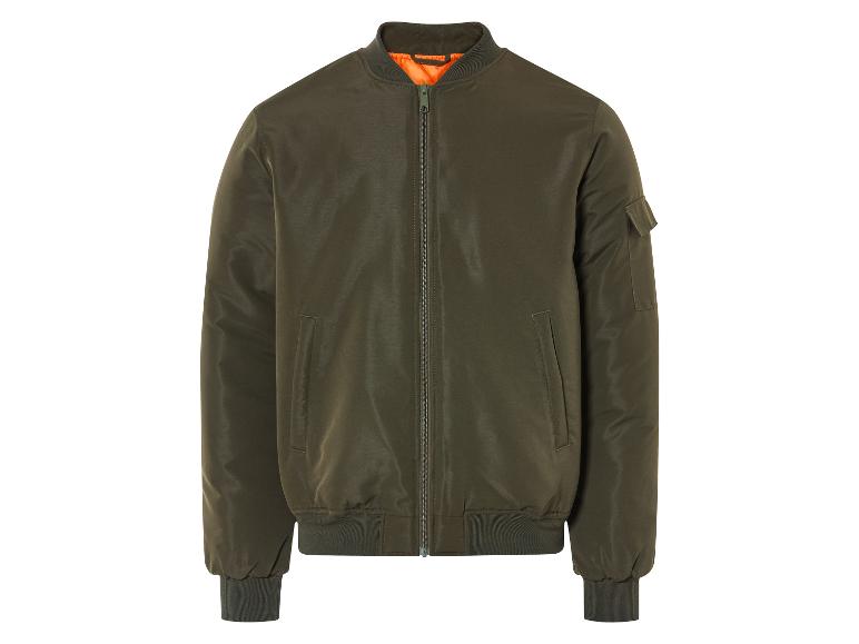 Zelená bomber bunda se zipem.