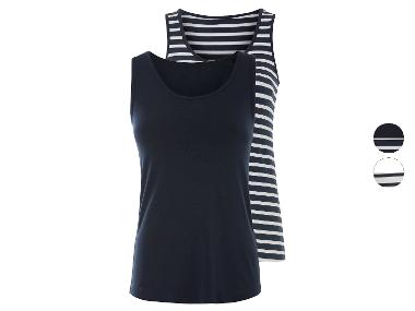 esmara® Dámské tílko s BIO bavlnou, 2 kusy