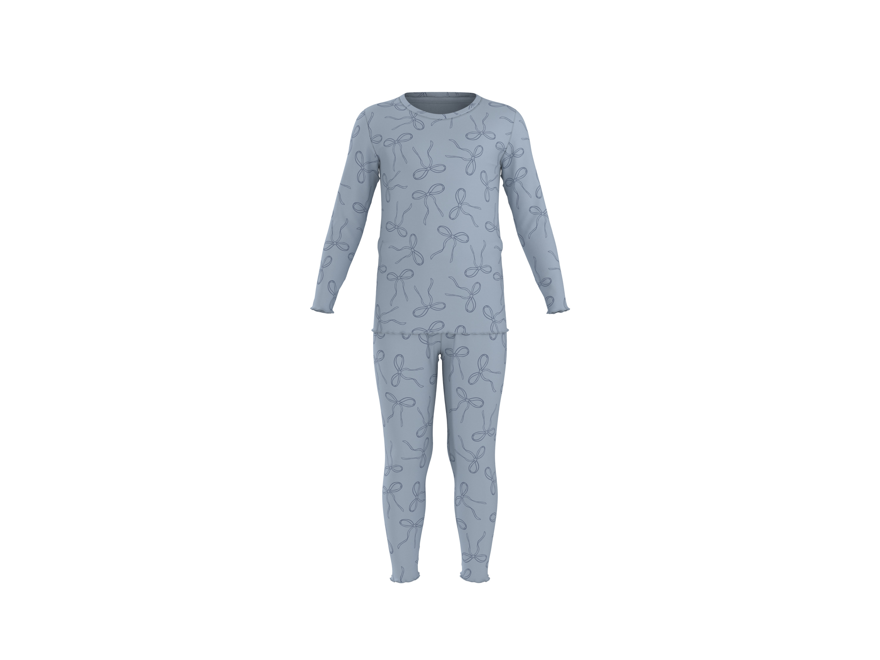 Lupilu® Dětské vroubkované pyžamo (modrá, 122/128)